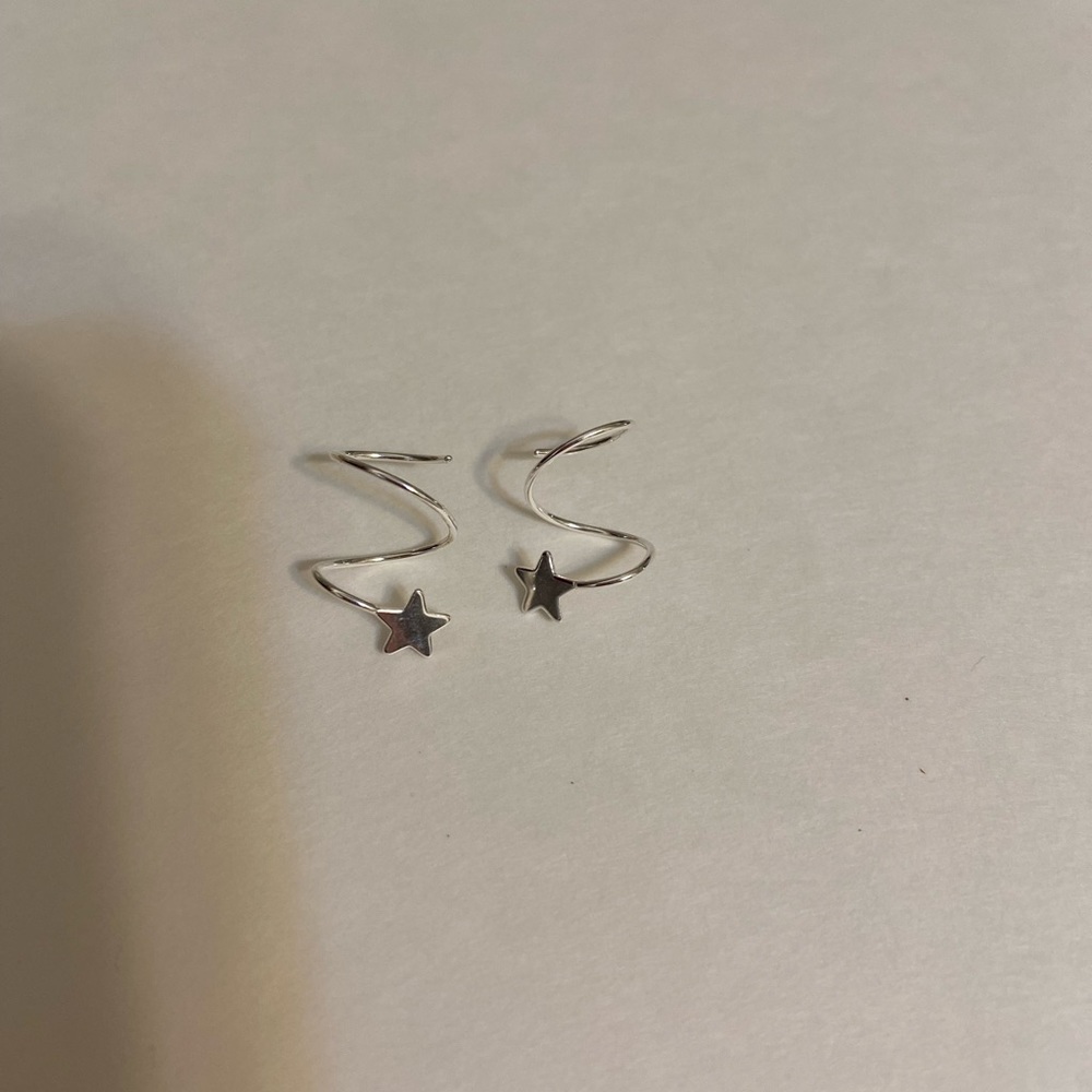 Spiral Double Hole Ear Rings